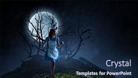  Presentation with fear - Audience pleasing presentation theme consisting of fear-of-the-dark-mixed backdrop and a navy blue colored foreground