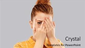  Presentation with shame - Colorful PPT theme enhanced with fear vision and shame concept backdrop and a coral colored foreground