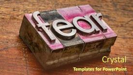  Presentation with fear - Slide deck having fear-word-abstract-in-gritty background and a tawny brown colored foreground