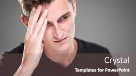  Presentation with life - Presentation theme having fearanxietyregretuncertainty-in-a-young-man background and a violet colored foreground