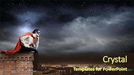  Presentation with mask - Audience pleasing PPT theme consisting of fearless - young man wearing mask backdrop and a tawny brown colored foreground