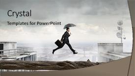  Presentation with difficulty - Amazing slide set having fearless businessman overcoming difficulty mixed backdrop and a  colored foreground