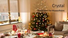  Presentation with kittens christmas holiday red christmas - Slide deck featuring feast - christmas holidays and eating concept background and a coral colored foreground