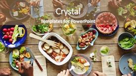  Presentation with feast - Theme featuring feast - spring nosh-up background and a coral colored foreground