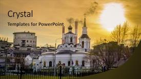  Presentation with feast - Audience pleasing slide deck consisting of feast of the cross backdrop and a  colored foreground