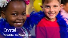  Presentation with children birthday - PPT theme consisting of feather boa during birthday party background and a  colored foreground