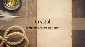  Presentation with design - Colorful theme enhanced with feather candle - retro design concept at wooden backdrop and a coral colored foreground