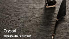  Presentation with feather pen - Amazing presentation having feather pen and inkwell backdrop and a dark gray colored foreground