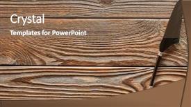  Presentation with feather pen - Amazing slides having feather pen and inkwell backdrop and a coral colored foreground