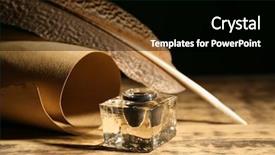  Presentation with feather pen - Cool new presentation with feather pen with inkwell backdrop and a black colored foreground