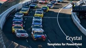  Presentation with memorial light - PPT theme featuring february-06-2022-los-angeles background and a navy blue colored foreground