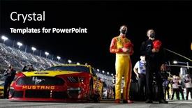  Presentation with national anthem - Slide set enhanced with february-11-2021-daytona-beach background and a black colored foreground