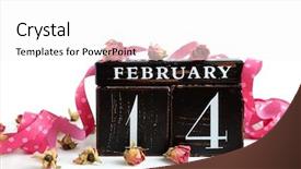  Presentation with february - Theme with february 14th the valentine s background and a white colored foreground