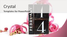  Presentation with february - Beautiful theme featuring february 14th the valentine s backdrop and a white colored foreground