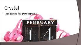  Presentation with february - Theme having february 14th the valentine s background and a white colored foreground