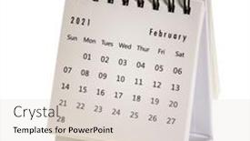  Presentation with 2021 - Amazing PPT theme having february-2021-spiral-desktop-calendar backdrop and a lemonade colored foreground