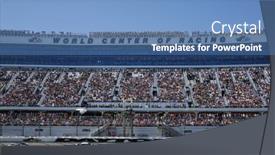  Presentation with nascar - Presentation theme featuring february-26-2017-daytona-beach background and a teal colored foreground