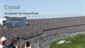  Presentation with nascar - Audience pleasing presentation consisting of february-26-2017-daytona-beach backdrop and a light blue colored foreground