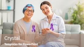  Presentation with world cancer day - PPT theme enhanced with february-4-world-cancer-day background and a coral colored foreground