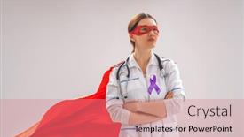  Presentation with world cancer day - Audience pleasing PPT theme consisting of february-4-world-cancer-day backdrop and a coral colored foreground