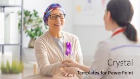  Presentation with world cancer day - Presentation theme consisting of february-4-world-cancer-day background and a mint green colored foreground