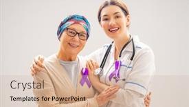  Presentation with world cancer day - Colorful presentation design enhanced with february-4-world-cancer-day backdrop and a soft green colored foreground