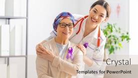  Presentation with world cancer day - Presentation theme with february-4-world-cancer-day background and a soft green colored foreground