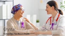  Presentation with world cancer day - Presentation design having february-4-world-cancer-day background and a coral colored foreground