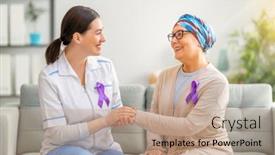  Presentation with world cancer day - Presentation theme enhanced with february-4-world-cancer-day background and a coral colored foreground