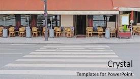  Presentation with paris france - Amazing PPT theme having february 7 2016 street cafe backdrop and a light gray colored foreground