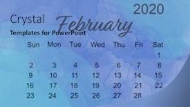  Presentation with water color - PPT layouts having february-simple-calendar-layout background and a light blue colored foreground