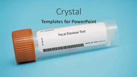  Presentation with test - PPT layouts consisting of fecal-elastase-test-this-test background and a light blue colored foreground