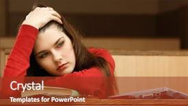  Presentation with teen girl - Beautiful presentation design featuring fed - student teen girl beautiful tired backdrop and a tawny brown colored foreground