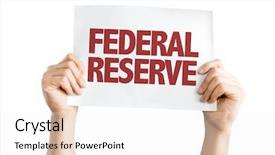  Presentation with reserve bank of india history - PPT theme having fed government - federal reserve placard isolated background and a white colored foreground