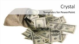  Presentation with canvas - PPT theme featuring federal reserve - canvas money sack with one background and a white colored foreground