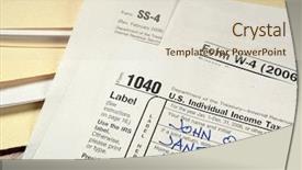  Presentation with tax - Slide set with federal reserve - filing tax forms for 2006 background and a lemonade colored foreground