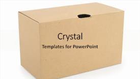  Presentation with box - Amazing presentation having fedex - box isolated in white background backdrop and a coral colored foreground