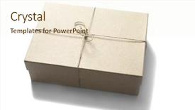  Presentation with cardboard - Presentation design enhanced with fedex - cardboard box background and a cream colored foreground