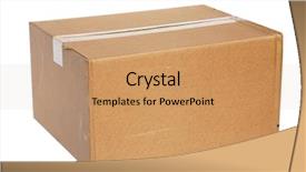  Presentation with text box - Audience pleasing theme consisting of fedex - genuine cardboard box isolated backdrop and a coral colored foreground