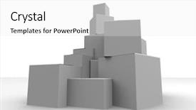  Presentation with boxes - Colorful PPT theme enhanced with stack white cards - grey boxes backdrop and a white colored foreground