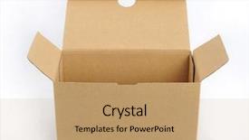  Presentation with cardboard - Presentation theme enhanced with open cardboard box background and a coral colored foreground