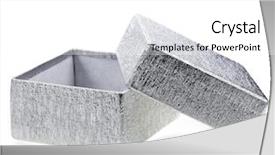  Presentation with silver - Presentation enhanced with fedex - open silver box on white background and a white colored foreground