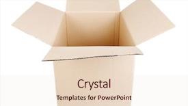  Presentation with cardboard - Amazing slide set having fedex - opened cardboard box on white backdrop and a lemonade colored foreground