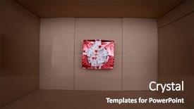  Presentation with red bow - Presentation design enhanced with fedex - red gift box with bow background and a tawny brown colored foreground