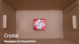  Presentation with red bow - Amazing presentation theme having fedex - red gift box with bow backdrop and a coral colored foreground