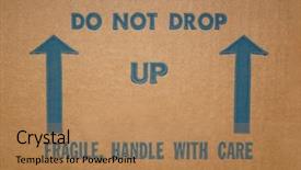  Presentation with packaging - Presentation enhanced with printing packaging - side of a cardboard box background and a coral colored foreground