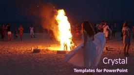  Presentation with ukraine - PPT theme consisting of fedotova-kosa-azov-sea-ukraine background and a tawny brown colored foreground