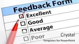  Presentation with evaluation - Beautiful PPT theme featuring feedback form backdrop and a white colored foreground