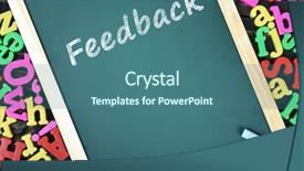  Presentation with magnetic - PPT layouts consisting of feedback text on school board background and a ocean colored foreground