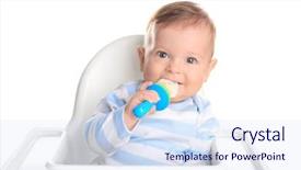 Presentation with cute baby - Colorful theme enhanced with feeder - cute little baby with nibbler backdrop and a  colored foreground